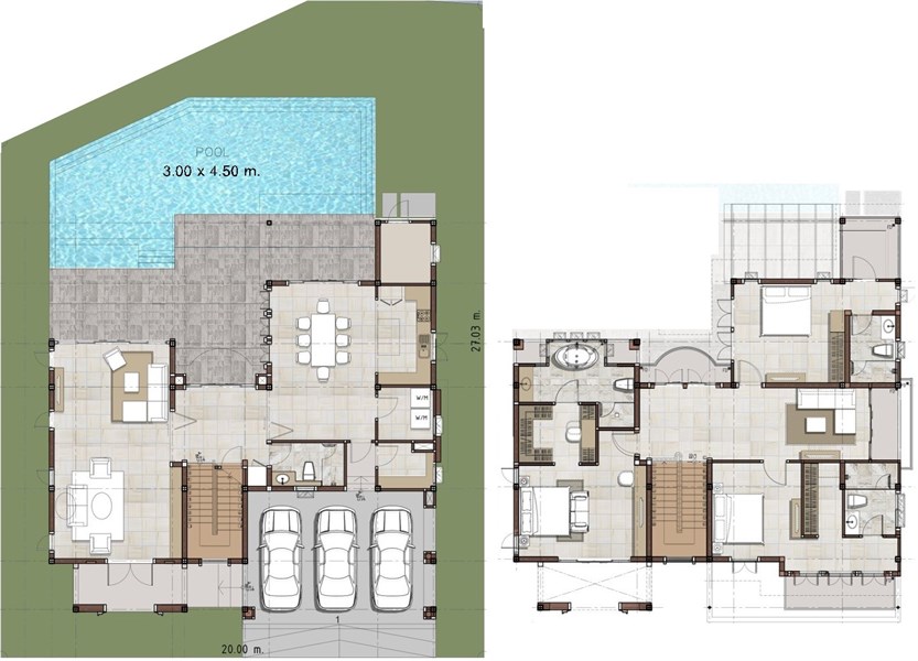 Планировка 3 спальни 491 м², ЖК Fifth Element