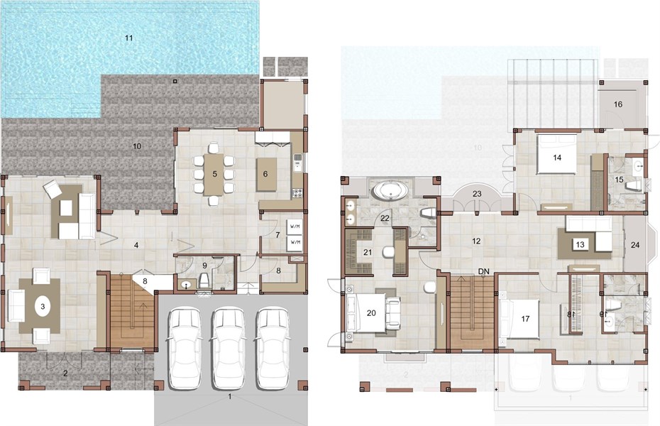 Планировка 3 спальни 485,1 м², ЖК Fifth Element